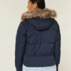 Suni Kürk Süslü Puffer Bomber Ceket