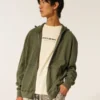 Termal Fermuarlı Kapüşonlu Sweatshirt
