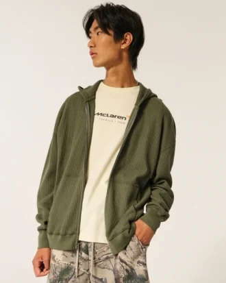 Termal Fermuarlı Kapüşonlu Sweatshirt