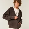 Termal Fermuarlı Kapüşonlu Sweatshirt Termal Fermuarlı Kapüşonlu Sweatshirt