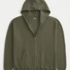 Termal Fermuarlı Kapüşonlu Sweatshirt