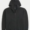 Termal Fermuarlı Kapüşonlu Sweatshirt Termal Fermuarlı Kapüşonlu Sweatshirt