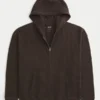 Termal Fermuarlı Kapüşonlu Sweatshirt Termal Fermuarlı Kapüşonlu Sweatshirt