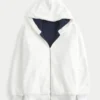 Ters Çevrilebilir Suni Kürk Astarlı Fleece Fermuarlı Kapüşonlu Sweatshirt Ters Çevrilebilir Suni Kürk Astarlı Fleece Fermuarlı Kapüşonlu Sweatshirt