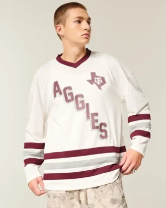 Texas A&M Üniversitesi Aggies Grafik Hokey Forması