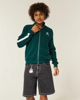Tiger Grafik Baggy Denim Şort