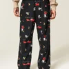 Tom ve Jerry Grafik Flanel Pijama Pantolonu Tom ve Jerry Grafik Flanel Pijama Pantolonu