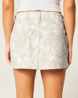 Twill Kamuflaj Mini Etek