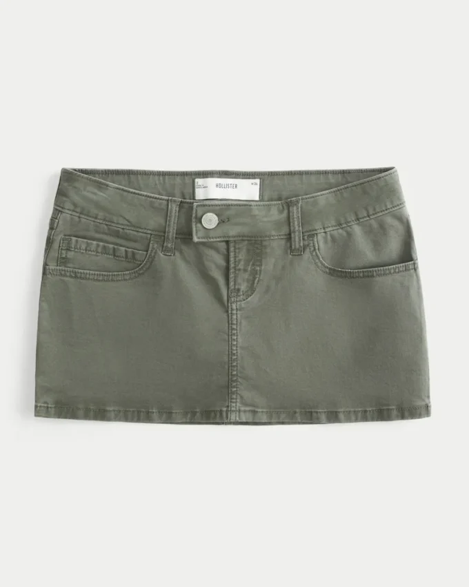 Twill Mikro Mini Etek Twill Mikro Mini Etek
