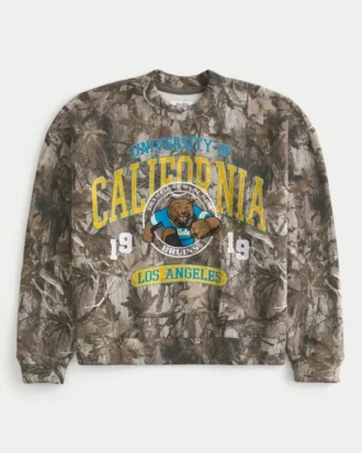 UCLA Bruins Grafik Kamuflajlı Sweatshirt
