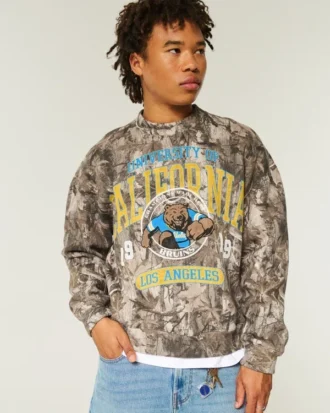UCLA Bruins Grafik Kamuflajlı Sweatshirt