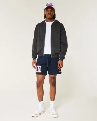 UConn Huskies Grafikli Orta Uyluk Fleece Şort