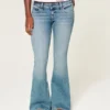 Ultra Düşük Bel Orta Yıkama Flare Jeans Ultra Düşük Bel Orta Yıkama Flare Jeans