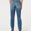 Ultra Yüksek Bel Yırtık Orta Yıkama Mom Jeans Ultra Yüksek Bel Yırtık Orta Yıkama Mom Jeans