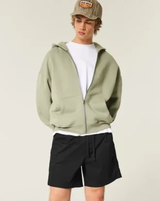 Uyluk Ortası Twill Pull-On Şort