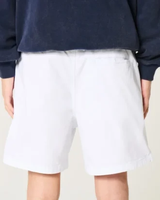 Uyluk Ortası Twill Pull-On Şort