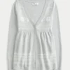 Uzun Kollu Flyaway Babydoll Hırka
