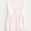 Uzun Kollu Flyaway Babydoll Hırka