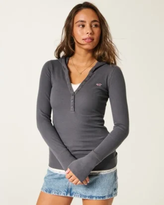 Uzun Kollu Kapüşonlu Henley