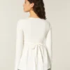 Uzun Kollu Pinch Bust Babydoll Üst Uzun Kollu Pinch Bust Babydoll Üst