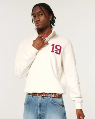 Vault Release Fleece Logo Grafik Henley