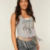 Velvet Valley Grafik Fringe Tank Velvet Valley Grafik Fringe Tank