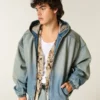 Yıkanmış Denim Skater Ceket Yıkanmış Denim Skater Ceket