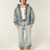 Yıkanmış Denim Skater Ceket Yıkanmış Denim Skater Ceket