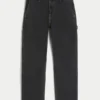 Yıkanmış Siyah Bol Painter Jeans Yıkanmış Siyah Bol Painter Jeans