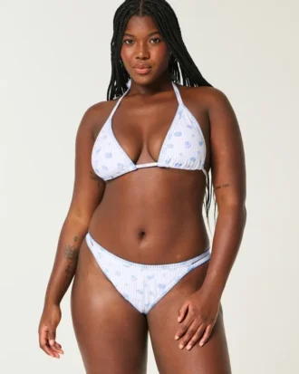 Yüksek Bacaklı Nakışlı Dikişli Askılı Cheekiest Bikini Altı