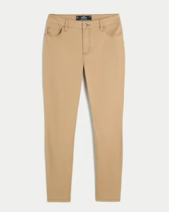 Yüksek Bel Haki Süper Skinny Jean