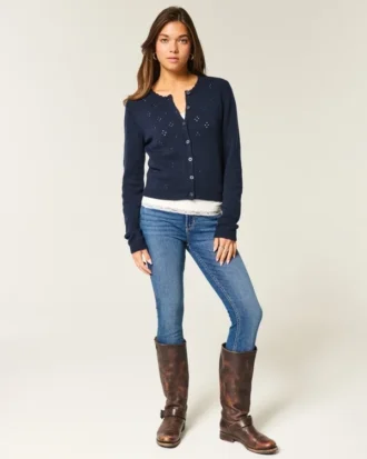 Yüksek Bel Koyu Yıkama Süper Skinny Jean
