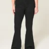Yüksek Bel Siyah Flare Jean