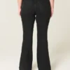 Yüksek Bel Siyah Flare Jean