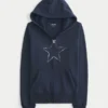 Yıldız Desenli Fermuarlı Kapüşonlu Sweatshirt Yıldız Desenli Fermuarlı Kapüşonlu Sweatshirt